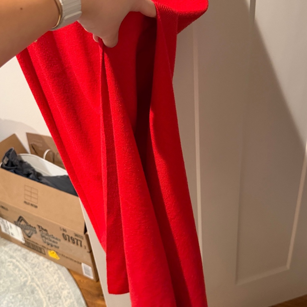 Abercrombie & Fitch Red Midi Thin Sweater Style Dress - Picture 3 of 4